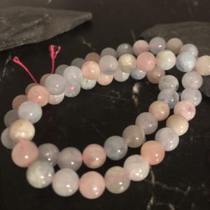 Perles morganite 6/8mm grade A