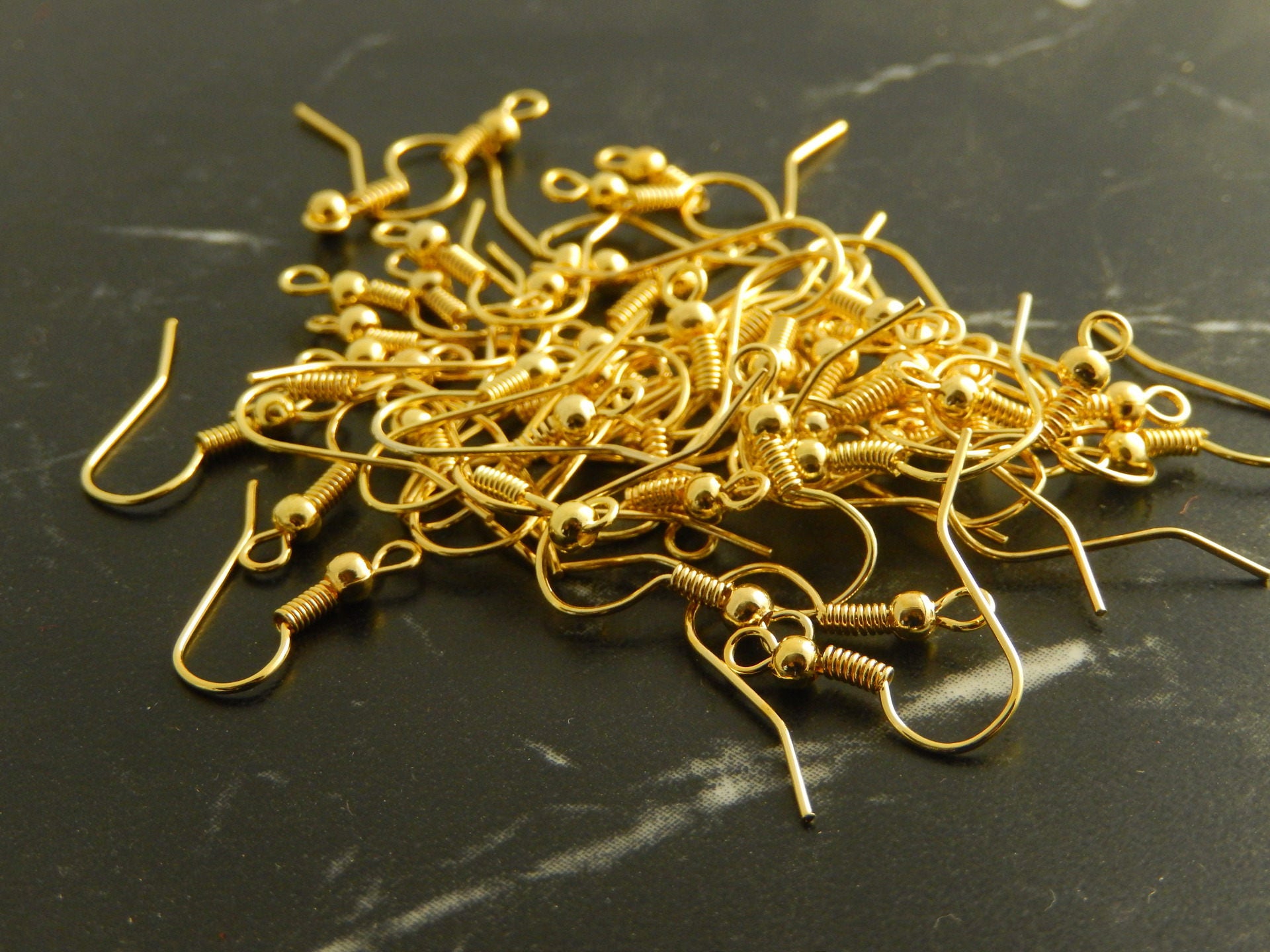 50 crochets boucles d'oreilles or TopCreaPerles 50 crochets boucles d'oreilles or TopCreaPerles