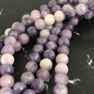 10 Perles lépidolite 8mm
