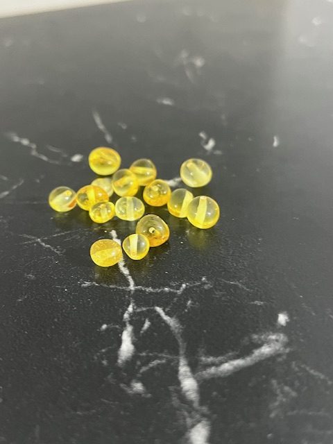 10 Perles Ambres véritable miel